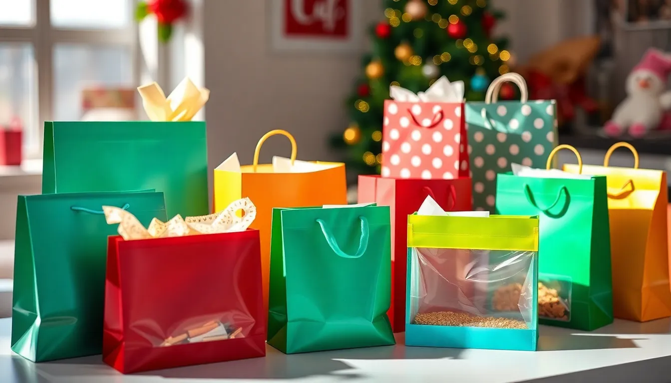 zipper gift bags