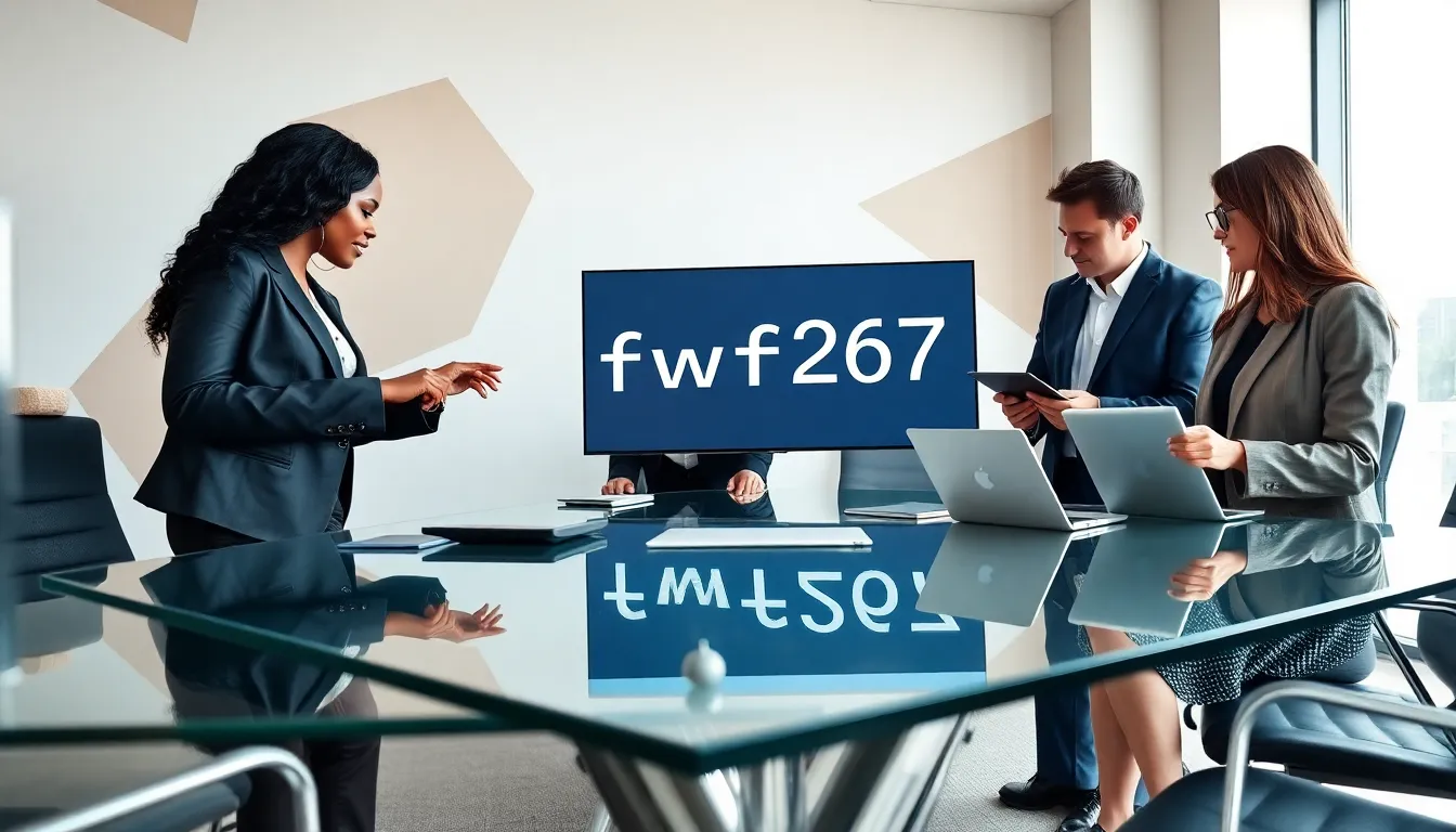 diverse professionals discussing technology in a modern office.